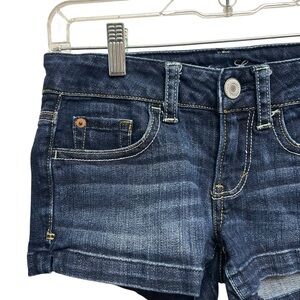 American Eagle Low Rise Dark Blue Stretch Denim Shorts